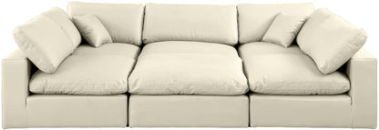 Comfy - 6 Piece Faux Leather Sectional