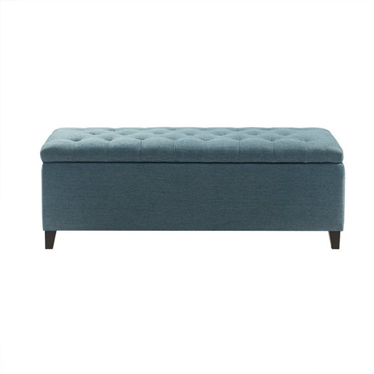 Tufted Top Soft Close Storage Bench - Blue