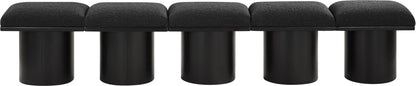 Pavilion - 5 Piece Modular Bench With Black Base