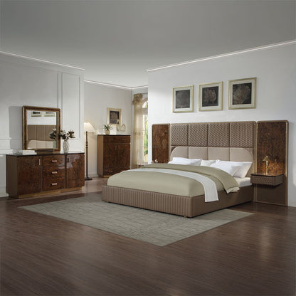 Marcelino - Eastern King Bed - Brown & Beige