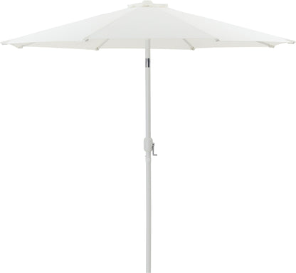 Fiji - Aluminum Patio Umbrella With Round Teak And White Base