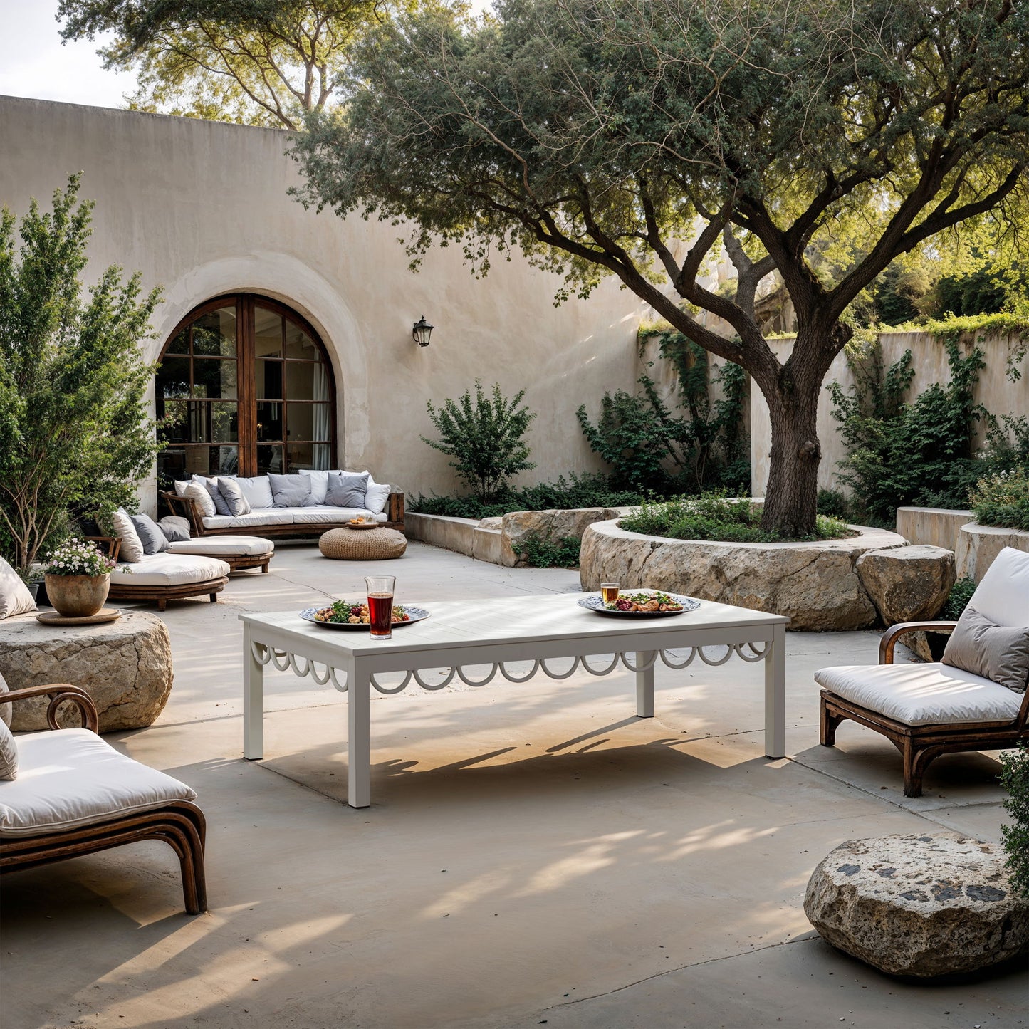 Portofino - Aluminum Outdoor Patio Coffee Table