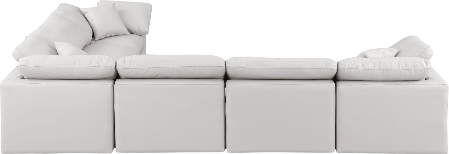 Indulge - Faux Leather 6 Piece Modular Corner Sectional