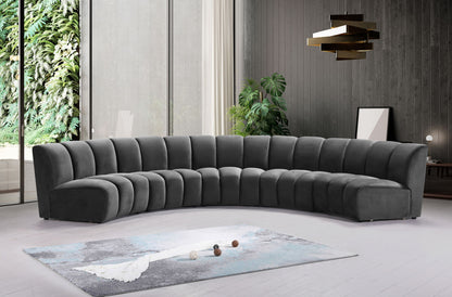 Infinity - 5 Piece Velvet Modular Sectional