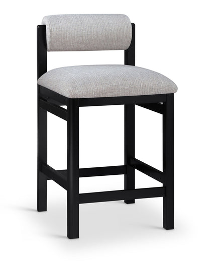 Roundhill - Fabric Counter Stool - Black Frame