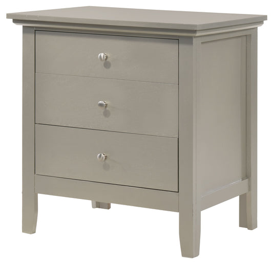3 Drawer Nightstand - Silver Champagne
