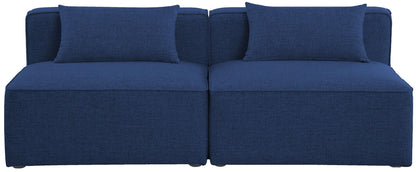 Cube - Linen Modular 2 Seat Armless Sofa