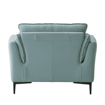 Mesut - Chair - Sage Green Top Grain Leather & Black