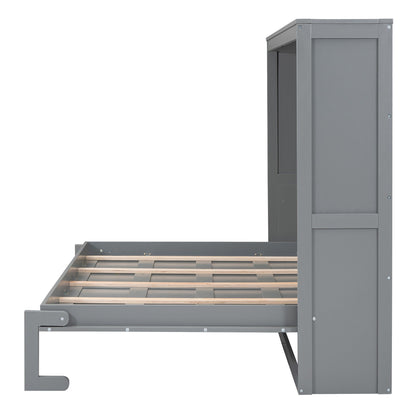 Queen Size Murphy Wall Bed - Gray