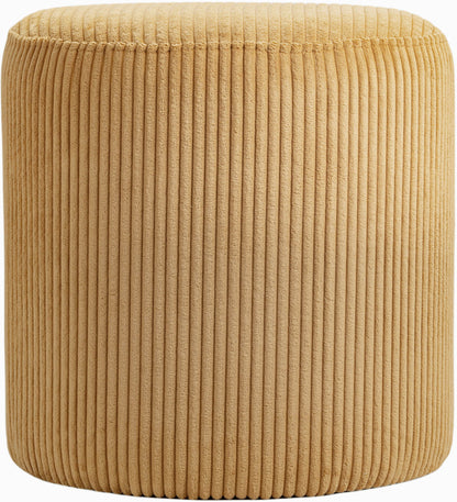 Roy - Round Microsuede Ottoman / Stool