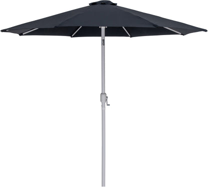 Fiji - Aluminum Patio Umbrella With Round Black And White Base