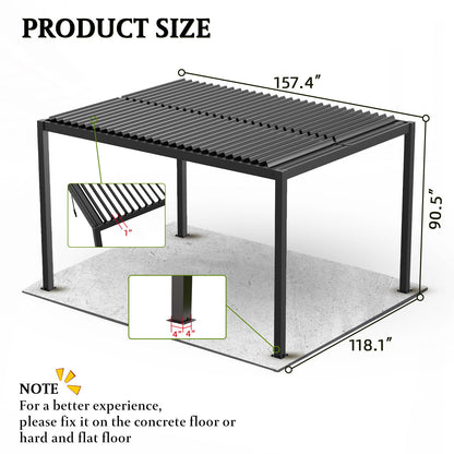 Premium Louver Pergola Aluminium Frame & Louvers