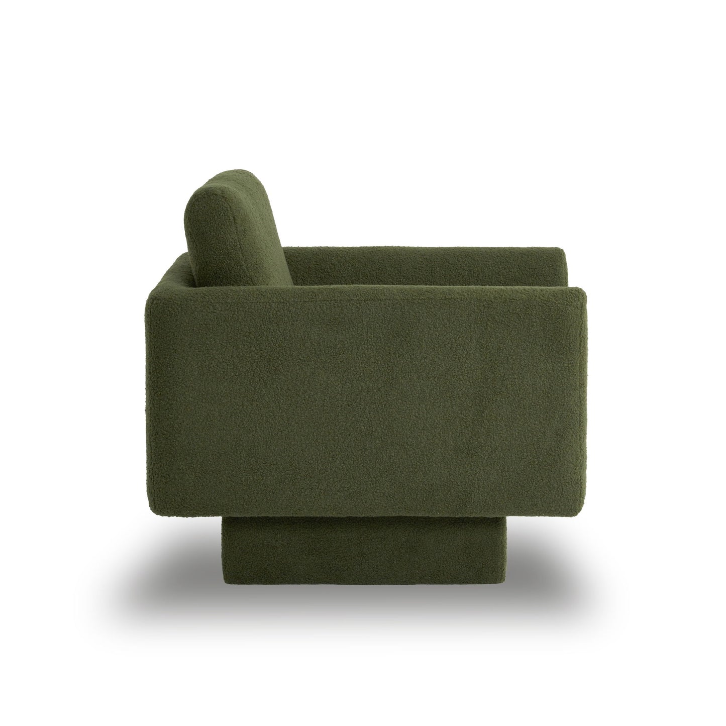360° Modern Swivel Accent Chair Round Armchair, Thick Padded Single Lounge Sofa Upholstered Comfy - Green