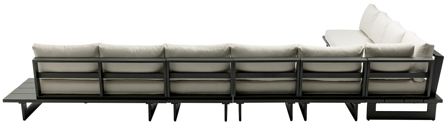 Maldives - 7 Piece Water Resistant Outdoor Patio Modular Sectional With Gray Base