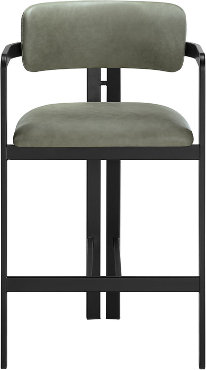 Aurum - Vegan Leather Upholstered Counter Stool With Graphite Black Base