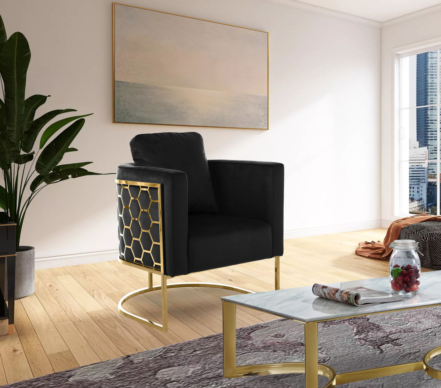 Casa - Chair with Gold Legs