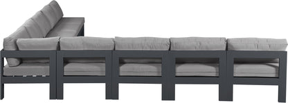 Nizuc - Outdoor Patio 9 Piece Modular Sectional With Gray Frame