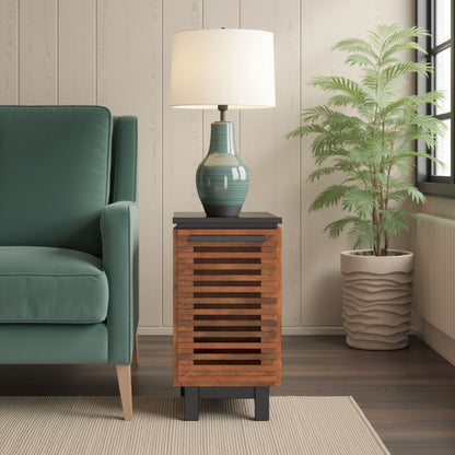 Chairside Table - Black / Bourbon