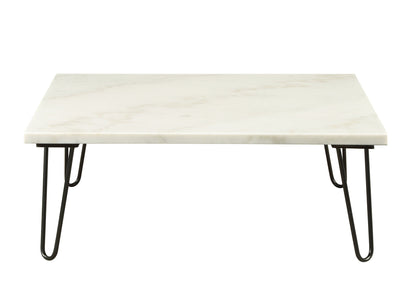 Telestis - Marble Top Coffee Table - Black / White Marble