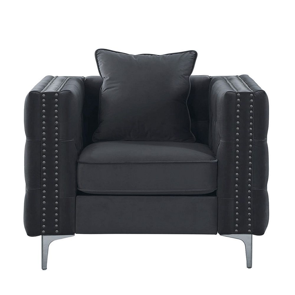 Gillian II - Chair - Light Gray Velvet