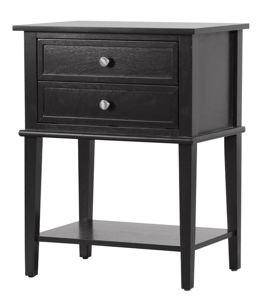 Vibrant Contemporary Nightstand - Black