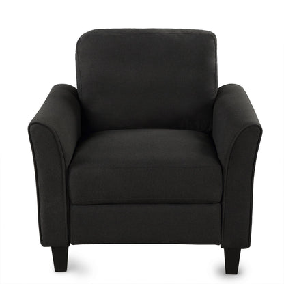 Living Room Furniture Armrest Single Sofa - Black
