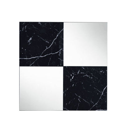 Angwin - Accent Mirror - Mirrored & Faux Marble Top