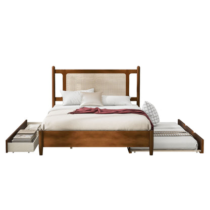 Platform Bed With 2 Big Drawers & Trundle