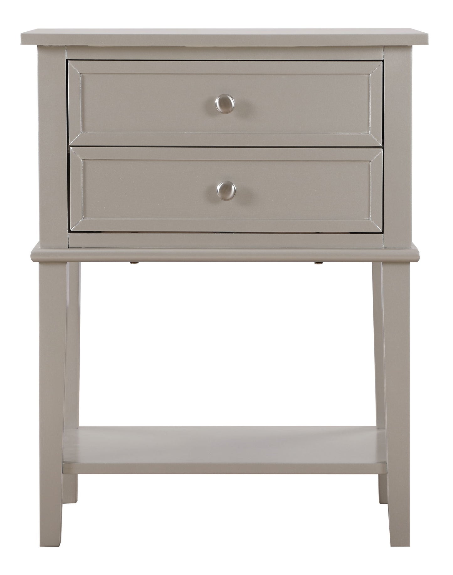 Vibrant Contemporary Nightstand - Silver Champagne