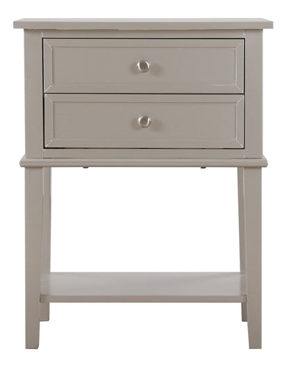Vibrant Contemporary Nightstand - Silver Champagne