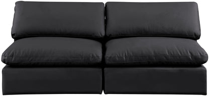 Comfy - Faux Leather Modular Armless Sofa 2 Seats