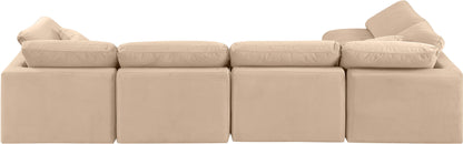 Indulge - Velvet 5 Piece Modular Sectional