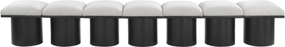 Pavilion - 7 Piece Modular Bench With Black Base