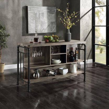 Edina - Counter Height Table - Antique Oak & Sandy Gray