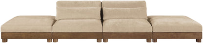Turin - Chenille Fabric Upholstered Modular Sectional - Beige