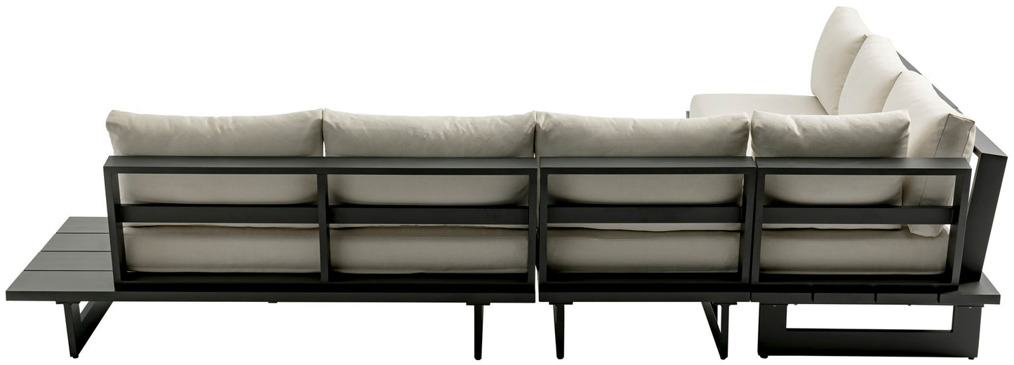 Maldives - 4 Piece Water Resistant Outdoor Patio Modular Sectional With Gray Base