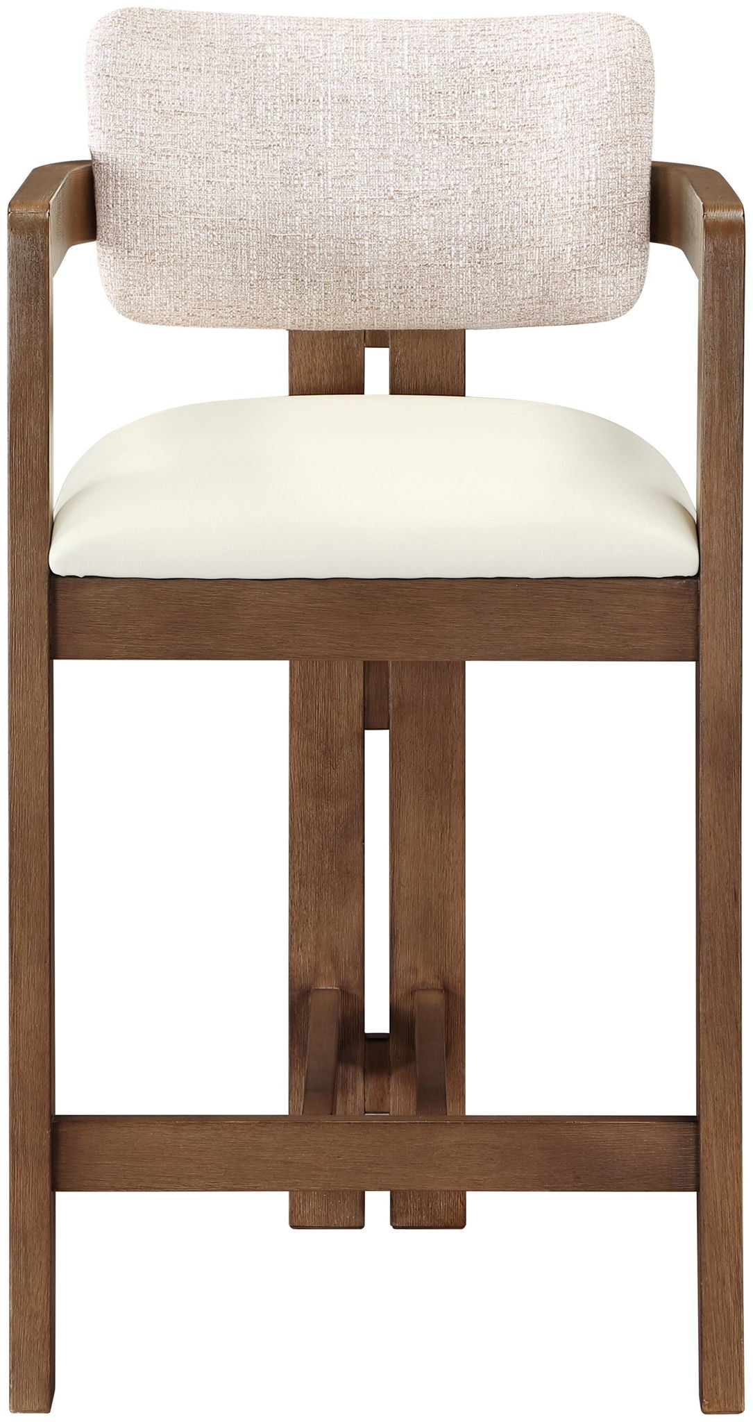 Ravina - Upholstered Counter Stool With Stained Brown Base