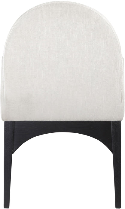 Waldorf - Chenille Dining Arm Chair With Black Legs