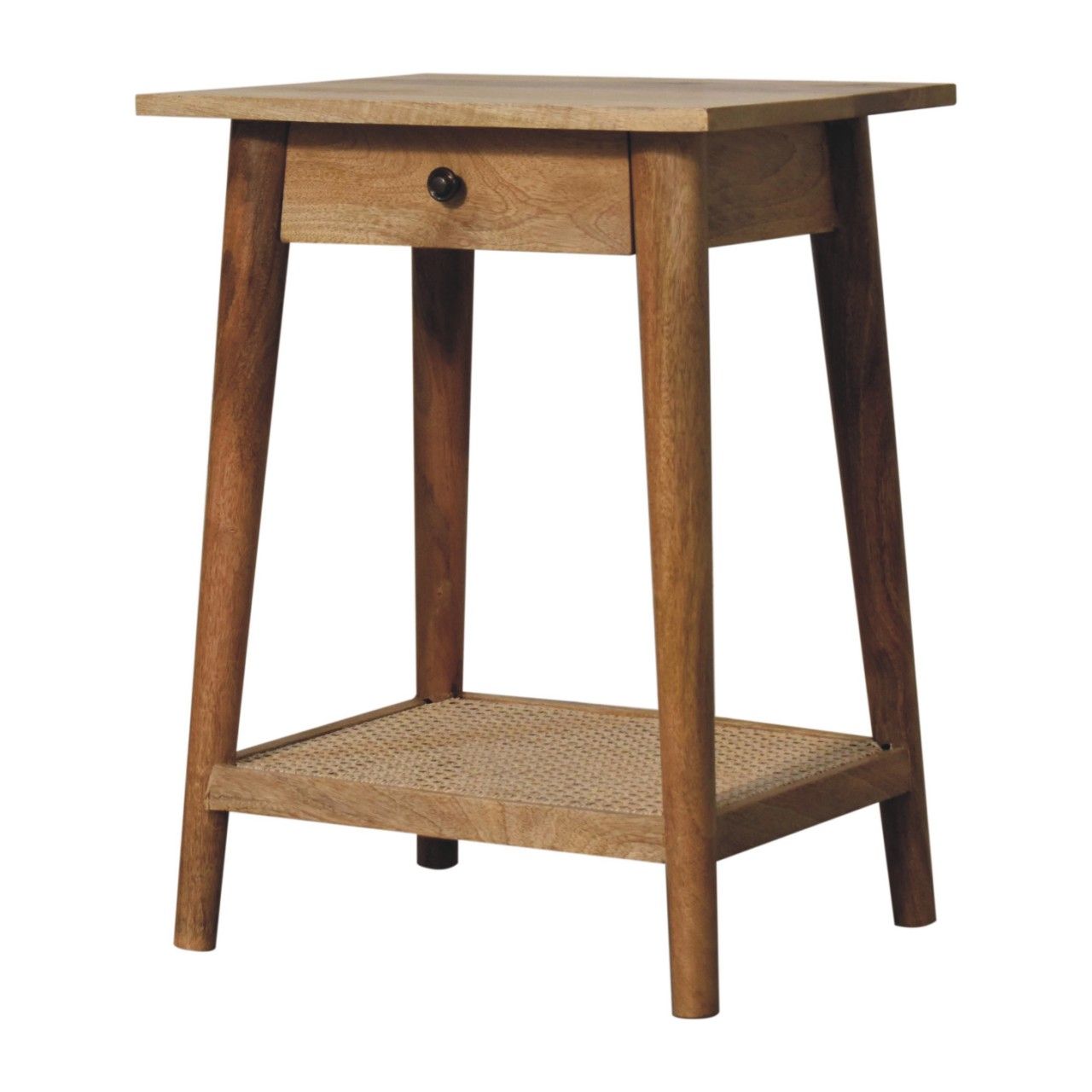 Woven End Table - Brown