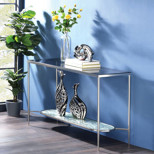 Adelrik - Sofa Table - Glass & Chrome