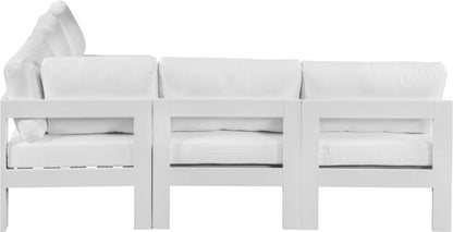 Nizuc - Outdoor Patio 5 Piece Modular Sectional With White Frame
