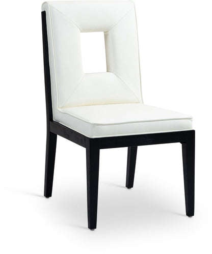 Gwendolyn - Faux Leather Dining Side Chair With Black Frame (Set of 2)