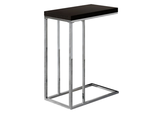 C-Shaped, Accent Table For Living Room - Espresso