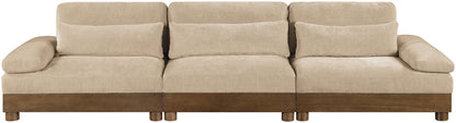 Turin - Chenille Fabric Upholstered Modular Sectional - Beige