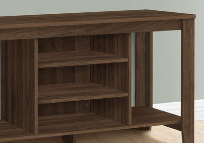TV Stand Console Media Entertainment Center Storage Shelves For Living Room - Walnut