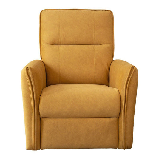 Suede Recliner Chair - Dark Yellow