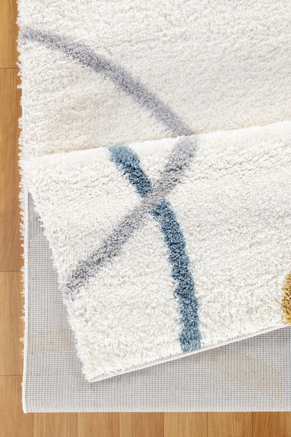 Loft Shag - 5' 3" X 7' Polypropylene Shaggy Area Rug - Ivory