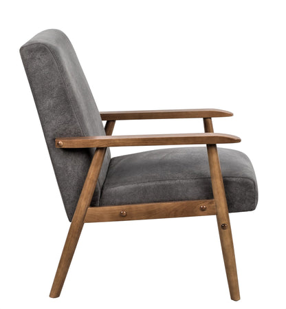 Wide Classic Mid-Century Modern Arm Chair - Gray