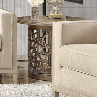 HD-8913CHAM - 3 Piece Coffee Table Set - Champagne