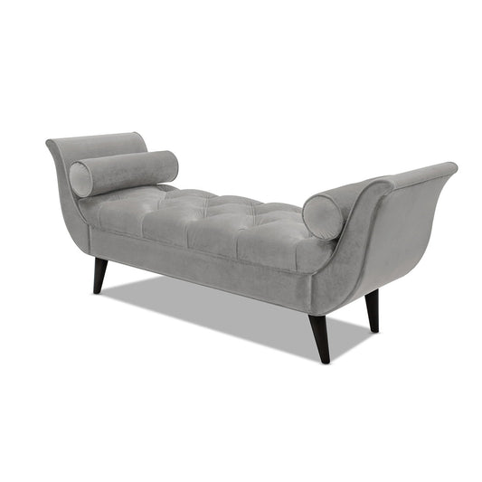 Alma - Tufted Flared Arm Entryway Bench - Opal Gray